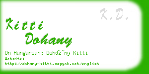 kitti dohany business card